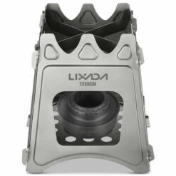 TANCYCO Poêle à Bois Pliant Compact En Titane Avec Mini Poêle à Alcool Pour Pique-nique De Cuisine De Camping En Plein Air,,poêle à Bois Avec Réchaud à Alcool