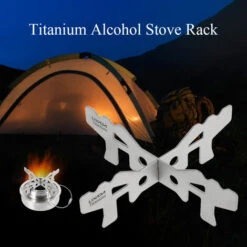 TANCYCO Support De Réchaud à Alcool Titane Cross Stand Support De Support De Réchaud Camping Extérieur,,Modèle 2