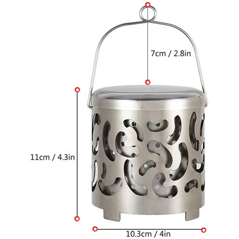 TANCYCO Mini Chauffage Extérieur Portable En Acier Inoxydable Réchaud De Camping Tente Couverture Chauffante Pour La Randonnée Randonnée Voyage,Argent, 5 TANCYCO Mini Chauffage Extérieur Portable En Acier Inoxydable Réchaud De Camping Tente Couverture Chauffante Pour La Randonnée Randonnée Voyage,Argent, – Image 3