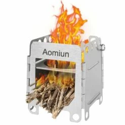 TANCYCO Réchaud De Camping Portable En Acier Inoxydable Réchaud à Bois Pliant Léger Réchaud De Poche Camping En Plein Air Cuisine Pique-nique Randonnée Réchaud,Argent, 9 TANCYCO Réchaud De Camping Portable En Acier Inoxydable Réchaud à Bois Pliant Léger Réchaud De Poche Camping En Plein Air Cuisine Pique-nique Randonnée Réchaud,Argent, -Pas Cher Réchaud Boutique 59953010 3