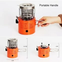 TANCYCO 2000W Portable Mini Chauffe-Gaz Camping Réchaud Chauffage Cuisinière Pour Cuisiner Randonnée Pêche Sur Glace Camping Randonnée,Orange, -Pas Cher Réchaud Boutique 59953027 3
