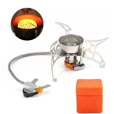 TANCYCO Réchaud à Gaz De Camping Pliable Coupe-vent à Allumage Piézo-électrique Réchaud De Randonnée Réchaud Portable En Plein Air,Brûleur En Nid D'abeille, 6 TANCYCO Réchaud à Gaz De Camping Pliable Coupe-vent à Allumage Piézo-électrique Réchaud De Randonnée Réchaud Portable En Plein Air,Brûleur En Nid D'abeille, – Image 4