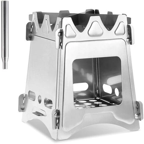 TANCYCO Poêle à Bois Pliant Compact Pour Pique-nique De Cuisine En Camping En Plein Air,Argent, 5 TANCYCO Poêle à Bois Pliant Compact Pour Pique-nique De Cuisine En Camping En Plein Air,Argent, – Image 3