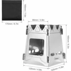 TANCYCO Poêle à Bois Pliant Compact Pour Pique-nique De Cuisine En Camping En Plein Air,Argent, 9 TANCYCO Poêle à Bois Pliant Compact Pour Pique-nique De Cuisine En Camping En Plein Air,Argent, -Pas Cher Réchaud Boutique 59953262 4