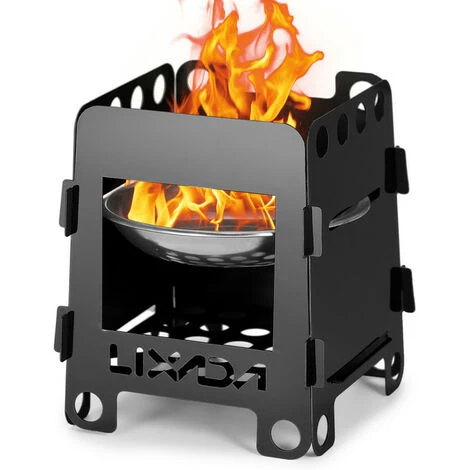 TANCYCO Poêle En Bois Portatif Léger D'alcool De Pique-nique De Camping De Avec Le Sac De Stockage,Le Noir,S 3 TANCYCO Poêle En Bois Portatif Léger D'alcool De Pique-nique De Camping De Avec Le Sac De Stockage,Le Noir,S