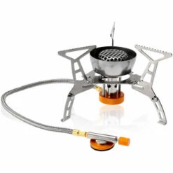 TANCYCO Réchaud De Camping En Plein Air De Lixada, Cuisine Gaz De Grande Puissance Windproof Butane Four Portable Pliable Split De Brûleur 3200 W,,poêle Seulement