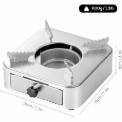 TANCYCO Brûleur à Alcool Avec Tiroir Push-pull Pour Barbecue En Plein Air, Randonnée, Camping, Randonnée,Argent, -Pas Cher Réchaud Boutique 59953331 5