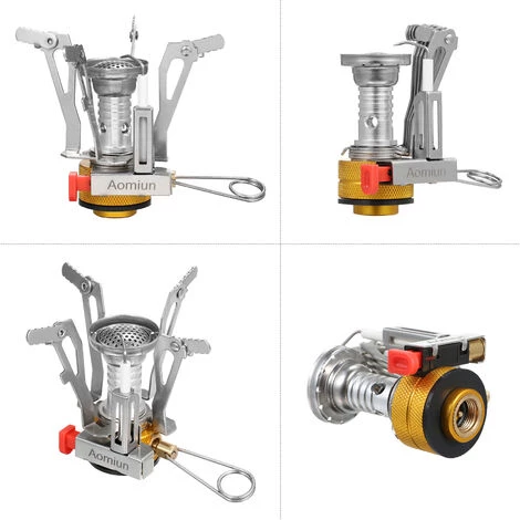 TANCYCO Aomiun Mini Brûleur De Cuisson De Poche Super Léger Pliant Camping Réchaud à Gaz 3000W Réchaud Pliant Extérieur Pour Camping Randonnée Pique-Nique Pêche Randonnée,Argent, 3 TANCYCO Aomiun Mini Brûleur De Cuisson De Poche Super Léger Pliant Camping Réchaud à Gaz 3000W Réchaud Pliant Extérieur Pour Camping Randonnée Pique-Nique Pêche Randonnée,Argent,