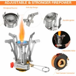 TANCYCO Aomiun Mini Brûleur De Cuisson De Poche Super Léger Pliant Camping Réchaud à Gaz 3000W Réchaud Pliant Extérieur Pour Camping Randonnée Pique-Nique Pêche Randonnée,Argent, 9 TANCYCO Aomiun Mini Brûleur De Cuisson De Poche Super Léger Pliant Camping Réchaud à Gaz 3000W Réchaud Pliant Extérieur Pour Camping Randonnée Pique-Nique Pêche Randonnée,Argent, -Pas Cher Réchaud Boutique 59953337 3
