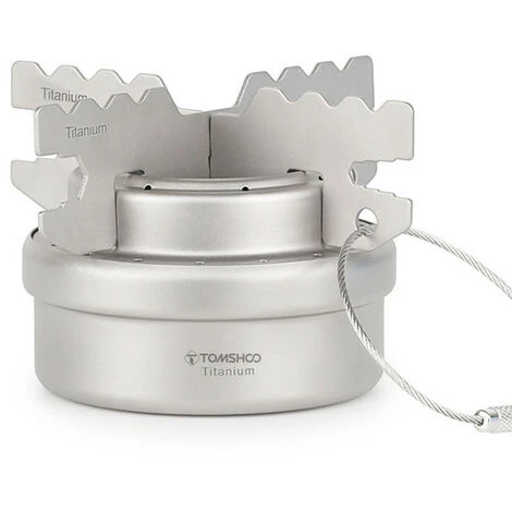 TANCYCO Cuisinière à Alcool En Titane Pour Extérieur Et Ensemble Combiné De Support Mini Cuisinière à Alcool Liquide Portable Ultra-léger Avec Support En Croix,,Réchaud à Alcool Et Support 2 3 TANCYCO Cuisinière à Alcool En Titane Pour Extérieur Et Ensemble Combiné De Support Mini Cuisinière à Alcool Liquide Portable Ultra-léger Avec Support En Croix,,Réchaud à Alcool Et Support 2