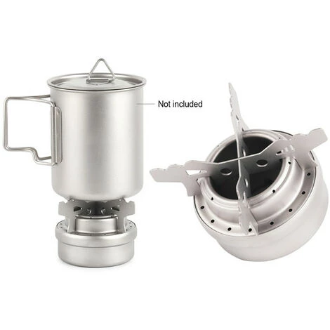 TANCYCO Cuisinière à Alcool En Titane Pour Extérieur Et Ensemble Combiné De Support Mini Cuisinière à Alcool Liquide Portable Ultra-léger Avec Support En Croix,,Réchaud à Alcool Et Support 2 5 TANCYCO Cuisinière à Alcool En Titane Pour Extérieur Et Ensemble Combiné De Support Mini Cuisinière à Alcool Liquide Portable Ultra-léger Avec Support En Croix,,Réchaud à Alcool Et Support 2 – Image 3