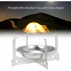 TANCYCO Poêle à Gaz Miniature Pour Cuisinière à Alcool Poêle à Foyer Pour Camping-car Extérieur Ultra-rapide Portable Avec Support Croisé,,Plateau D'alcool -Pas Cher Réchaud Boutique 59953453 2