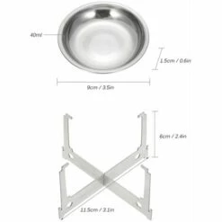 TANCYCO Poêle à Gaz Miniature Pour Cuisinière à Alcool Poêle à Foyer Pour Camping-car Extérieur Ultra-rapide Portable Avec Support Croisé,,Plateau D'alcool -Pas Cher Réchaud Boutique 59953453 4