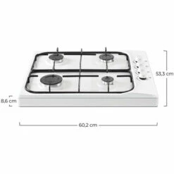 Poêle à Gaz Avec 4 Feux D'artifice 60,2x53.3x8,6 Cm Zilan - Blanc 5 Poêle à Gaz Avec 4 Feux D'artifice 60,2x53.3x8,6 Cm Zilan - Blanc -Pas Cher Réchaud Boutique 60089428 2
