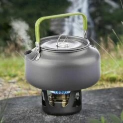 Jardin Piscine Réchaud à Gaz Bouilloire à Eau Portable 1.6L Pot à Eau Théière Cafetière Bouilloire à Thé En Alumine D'intérieur Avec Réchaud à Alcool En Cuivre - 1.6L LangRay -Pas Cher Réchaud Boutique 60134112 3