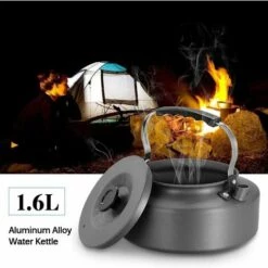 Jardin Piscine Réchaud à Gaz Bouilloire à Eau Portable 1.6L Pot à Eau Théière Cafetière Bouilloire à Thé En Alumine D'intérieur Avec Réchaud à Alcool En Cuivre - 1.6L LangRay -Pas Cher Réchaud Boutique 60134112 4