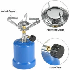 Jardin Piscine Réchaud à Gaz Réchaud De Camping Portable Réchaud De Réservoir De Gaz Réchaud De Camping Au Propane Avec Brûleur Réglable Pour L'extérieur - Mode 2 LangRay -Pas Cher Réchaud Boutique 60134596 3