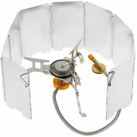 Jardin Piscine Réchaud à Gaz Cuisinière à Gaz De Camping Pliante Portable En Acier Inoxydable Randonnée Pique-nique Cuisinière Avec Pare-brise à 9 Plaques - Poêle Avec Pare-vent LangRay 3 Jardin Piscine Réchaud à Gaz Cuisinière à Gaz De Camping Pliante Portable En Acier Inoxydable Randonnée Pique-nique Cuisinière Avec Pare-brise à 9 Plaques - Poêle Avec Pare-vent LangRay