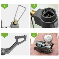 ILOVEMILAN Cuisinière à Gaz Extérieure Camping Brûleur à Gaz Portable Mini Cuisinière En Titane Four De Survie Poche Pique-nique Cuisinière à Gaz -Pas Cher Réchaud Boutique 60142347 5
