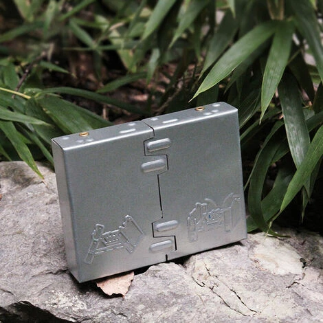 LITZEE Portable Camping Réchaud à Alcool Solide Alcool Carburant Pliant Réchaud Extérieur Mini Esprit Cuisine Cuisson Pique-nique BBQ Réchaud à Cire - Gris Réchaud à Gaz 4 LITZEE Portable Camping Réchaud à Alcool Solide Alcool Carburant Pliant Réchaud Extérieur Mini Esprit Cuisine Cuisson Pique-nique BBQ Réchaud à Cire - Gris Réchaud à Gaz – Image 2