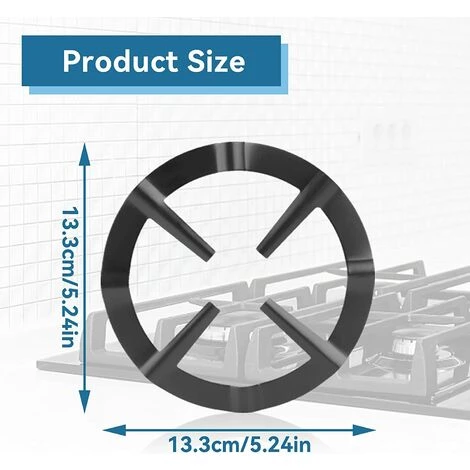 READCLY Support De Casserole Moka, Support Pot à Moka Acier Inoxydable Pour Cuisinière Gaz Rond Métal Réducteur D'anneau De Gaz Cafetière Réducteur étagère Anneau Pour Cuisson - Noir 13.3 5 READCLY Support De Casserole Moka, Support Pot à Moka Acier Inoxydable Pour Cuisinière Gaz Rond Métal Réducteur D'anneau De Gaz Cafetière Réducteur étagère Anneau Pour Cuisson - Noir 13.3 – Image 3