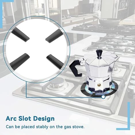 READCLY Support De Casserole Moka, Support Pot à Moka Acier Inoxydable Pour Cuisinière Gaz Rond Métal Réducteur D'anneau De Gaz Cafetière Réducteur étagère Anneau Pour Cuisson - Noir 13.3 7 READCLY Support De Casserole Moka, Support Pot à Moka Acier Inoxydable Pour Cuisinière Gaz Rond Métal Réducteur D'anneau De Gaz Cafetière Réducteur étagère Anneau Pour Cuisson - Noir 13.3 – Image 5