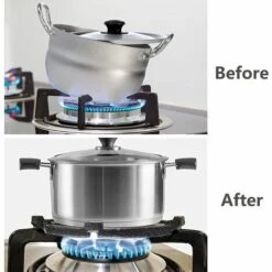 READCLY Support De Poêle à Wok En Fonte, Support De Poêle à Wok, Support De Wok Universel, Support Wok, Support De Wok Pour Poêle En Fonte Antidérapant Noir, Pour Brûleurs, Plaques à Gaz, Cuisinières (2PCS-Noir) -Pas Cher Réchaud Boutique 60215196 3