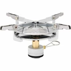 MACARON Réchaud De Camping à Gaz Mini Réchaud Portable Ultraléger En Alliage De Titane Poêle À Gaz Coupe-Vent Brûleur Avec Sac De Rangement Pour Randonnée Camping Escalade Pêche Picnique BBQ LO-Ron