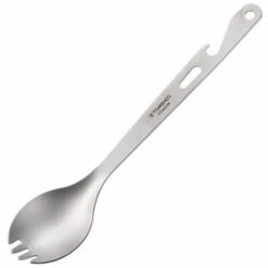 TOMSHOO 4-en-1 Titanium Spork Avec Cuillère Fourchette Cuillère Clé Décapsuleur Portable Extérieur Couverts Vaisselle Pour Camping Randonnée Pique-Nique