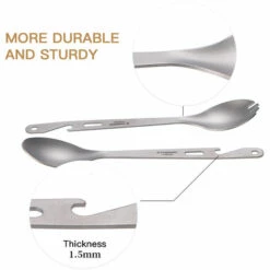 TOMSHOO 4-en-1 Titanium Spork Avec Cuillère Fourchette Cuillère Clé Décapsuleur Portable Extérieur Couverts Vaisselle Pour Camping Randonnée Pique-Nique 11 TOMSHOO 4-en-1 Titanium Spork Avec Cuillère Fourchette Cuillère Clé Décapsuleur Portable Extérieur Couverts Vaisselle Pour Camping Randonnée Pique-Nique -Pas Cher Réchaud Boutique 60287906 5