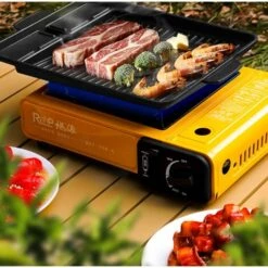 LITZEE Camp Bistro Réchaud à Gaz, Réchaud De Camping, Puissance , Réchaud Extérieur Compact, Avec Mallette Pour Un Transport Facile(Sans Réservoir De Gaz à Cassette) -Pas Cher Réchaud Boutique 60477904 4