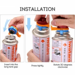 LITZEE Film Adhésif Automobile Convertisseur De Reservoir De Gaz Avec Prise En Charge De L'adaptateur De Bouteille De Gaz Longue A Arret Automatique Connecteur Pour Rechaud De Camping En Plein Air, Modele : 1pc -Pas Cher Réchaud Boutique 60480939 3