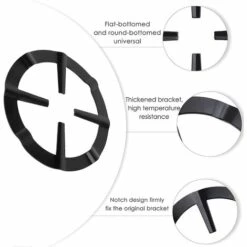 AOUGO Pièce Moka Pot Cuisinière Support Pot Réducteur Anneau Stand Cafetière étagère Accessoires Réducteur De Brûleur Support Pour Anneau De Fixation Pour Cafetière à Expresso Four Et Cuisine (Noir） -Pas Cher Réchaud Boutique 60577377 5