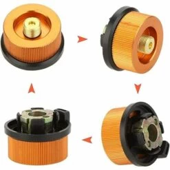 FR-LIFE BR-Vie 2 Pcs Adaptateur De Bouteille De Gaz De Camping Adaptateur Gaz Conversion Tête Adaptateur Connecteur De Buse Rechaud De Gaz Valve Adaptateur Pour Bidon En Butane à Visser Sur La -Pas Cher Réchaud Boutique 60695741 3