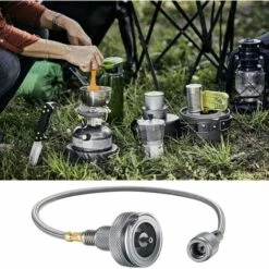 FR-LIFE Adaptateur De Poêle À Gaz Tuyau De Camping En Plein Air Connecteur Connecteur De Réservoir D'air Ligne De Raccord De Conduite, BR-Vie -Pas Cher Réchaud Boutique 60695756 4