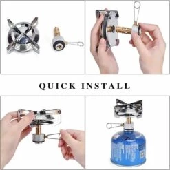 FR-LIFE Réchaud Gaz Portable De Camping,BR-Vie Mini Réchaud à Gaz, Vent Brûleur Pour Randonnée Camping Escalade Pêche Picnique BBQ -Pas Cher Réchaud Boutique 60695764 4