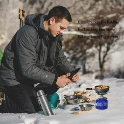 FR-LIFE Réchaud Gaz Portable De Camping,BR-Vie Mini Réchaud à Gaz, Vent Brûleur Pour Randonnée Camping Escalade Pêche Picnique BBQ -Pas Cher Réchaud Boutique 60695764 5