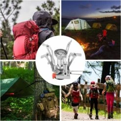 FR-LIFE BR-Vie Réchaud De Camping à Gaz Brûleur à Gaz Pliable Mini Poêle Superlégers Résistant Au Vent En Acier Inoxydable Pour Randonnée Pique Nique Barbecue(3000W, Avec Allumage) -Pas Cher Réchaud Boutique 60695776 5