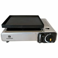 Réchaud Et Plancha à Gaz 2en1 NOMADE 1900W Inox Réchaud Gaz Plaque Plancha 26 X 23 Cm KEMPER