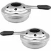 FR-LIFE BR-Vie 2 Pcs Réchaud à Alcool, Réchaud à Alcool Portable En Acier Inoxydable, Brûleur D'alcool Pour Fondue, Pour Le Camping En Plein Air Ou La Panique, Détachable Et Non Toxique, Durable Et écologique