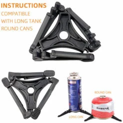 FR-LIFE BR-Vie Support De Réservoir De Gaz · Support De Réservoir De Gaz De Cuisine De Camping En Plein Air Support De Cartouche De Cartouche De Trépied, 2pcs Noir -Pas Cher Réchaud Boutique 61047980 3