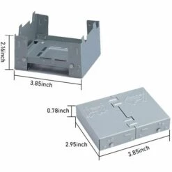 LITZEE Barbecue Charbon Réchaud Pliant De Camping Réchaud à Combustible à Alcool Solide Réchaud De Barbecue Pliable Pour Voyager Randonnée Camping Pique-nique BBQ - Argent Réchaud à Gaz -Pas Cher Réchaud Boutique 61104315 5