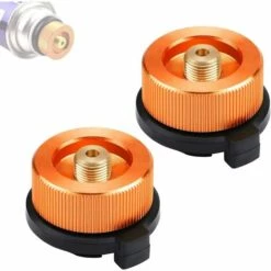 CHANCEY 2 Pièces Adaptateur De Bouteille De Gaz,Adaptateur De Gaz Extérieur,Convertisseur De Gaz,Connecteur Gaz Extérieure Poêle,pour Bidon De Butane à Visser,Cuisinière à Gaz,Réchaud De Camping,SEMAket
