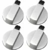 ROSIER 4 Boutons De Contrôle De Remplacement Universels En Métal, Commutateur Rotatif. Accessoires Pour Cuisine, Cuisinière, Réchaud à Gaz, Four De Cuisson, 6 Mm.,VEBTles -Pas Cher Réchaud Boutique 61303038 1