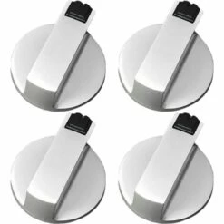 ROSIER 4 Boutons De Contrôle De Remplacement Universels En Métal, Commutateur Rotatif. Accessoires Pour Cuisine, Cuisinière, Réchaud à Gaz, Four De Cuisson, 6 Mm.,VEBTles