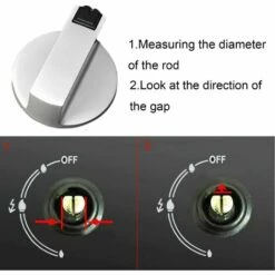 ROSIER 4 Boutons De Contrôle De Remplacement Universels En Métal, Commutateur Rotatif. Accessoires Pour Cuisine, Cuisinière, Réchaud à Gaz, Four De Cuisson, 6 Mm.,VEBTles -Pas Cher Réchaud Boutique 61303038 5