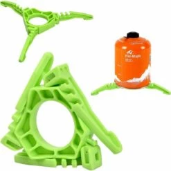 EAUDACè Support De Réservoir De Gaz Pliant, Support De Réservoir De Gaz De Camping En ABS, Antidérapant Réchaud à Gaz Stand, Support Trépied Multi-usages Portable Pour Camping Randonnée Pique-nique CuissonSupport De Réservoir De Gaz Pliant, Support De Réservoir D