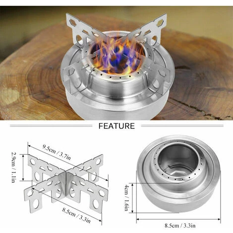 SINCèREETALI Réchaud à Alcool Extérieur En Acier Inoxydable, Petit Réchaud à Alcool Solide Liquide Rond (réchaud à Alcool Rond + Cadre De Support) 6 SINCèREETALI Réchaud à Alcool Extérieur En Acier Inoxydable, Petit Réchaud à Alcool Solide Liquide Rond (réchaud à Alcool Rond + Cadre De Support) – Image 4