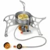 EAUDACè Réchaud Camping Gaz Portable Pliable Coupe-Vent Brûleur Camping Mini 3900W Ultra-Léger Allumage Piézo Poêle Gaz Camping Pour Randonnée/Outdoor/Barbecue/Trekking， -Pas Cher Réchaud Boutique 63539601 1