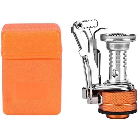 CLEGGFR Réchaud à Gaz Coupe-vent Pliable Avec Allumage Piézo Pour Pique-nique, Randonnée (argent)LO-Ron 3 CLEGGFR Réchaud à Gaz Coupe-vent Pliable Avec Allumage Piézo Pour Pique-nique, Randonnée (argent)LO-Ron